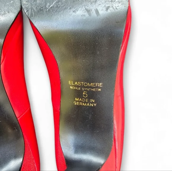 Peter Kaiser Vintage Leather Peep Toe Heels. - Picture 7 of 7